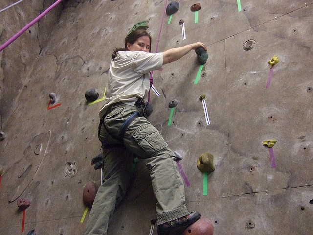  wall of the climbing wall 